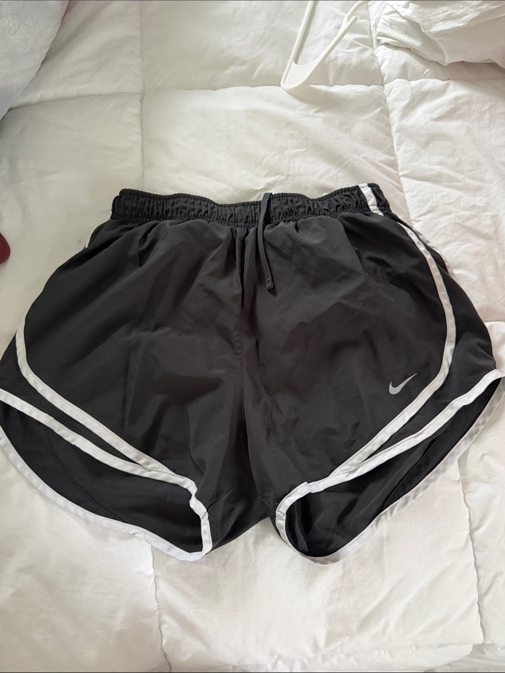 Nike Black Women’s Athletic Shorts with White Piping